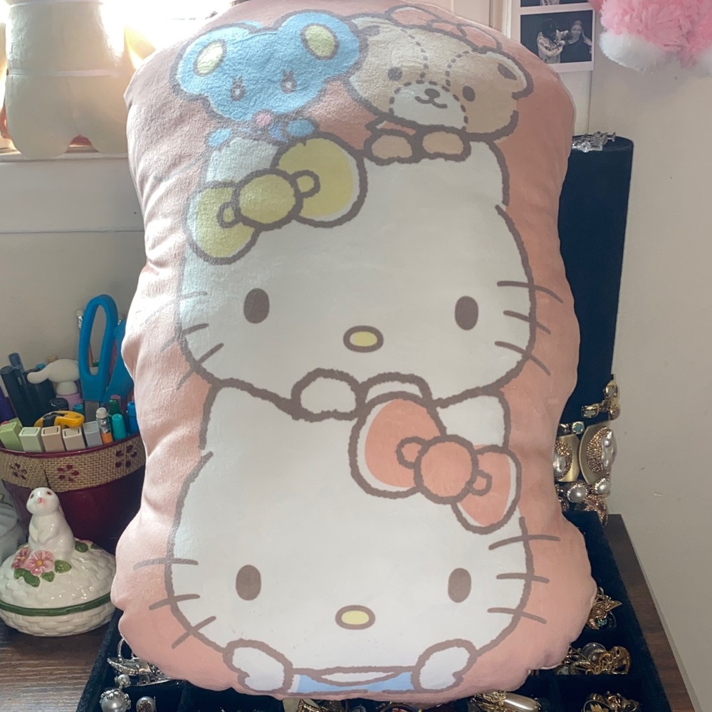 Hello Kitty Sanrio Pink Plush Pillow
